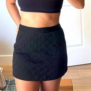 Black Puckered Theory Skirt